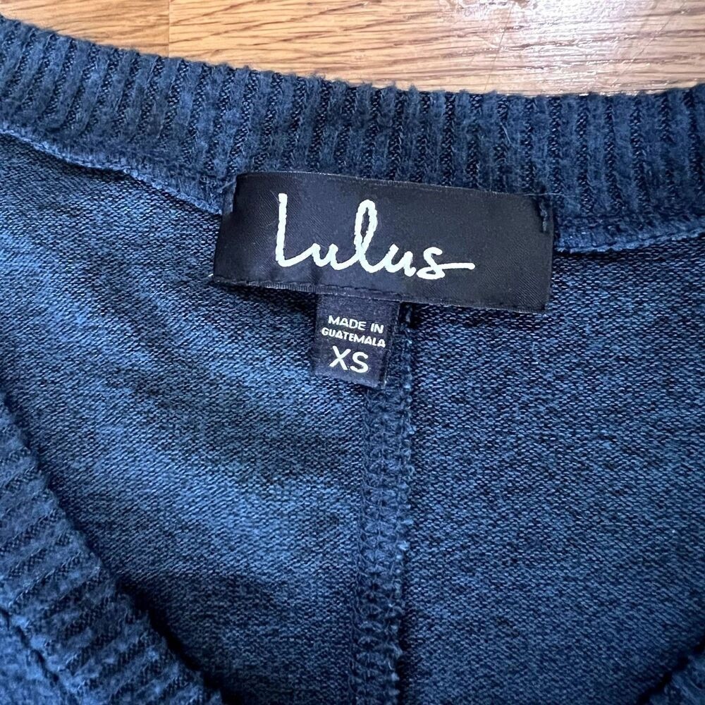 Lulus Long Sleeve Top Blue XS - Picture 2 of 4